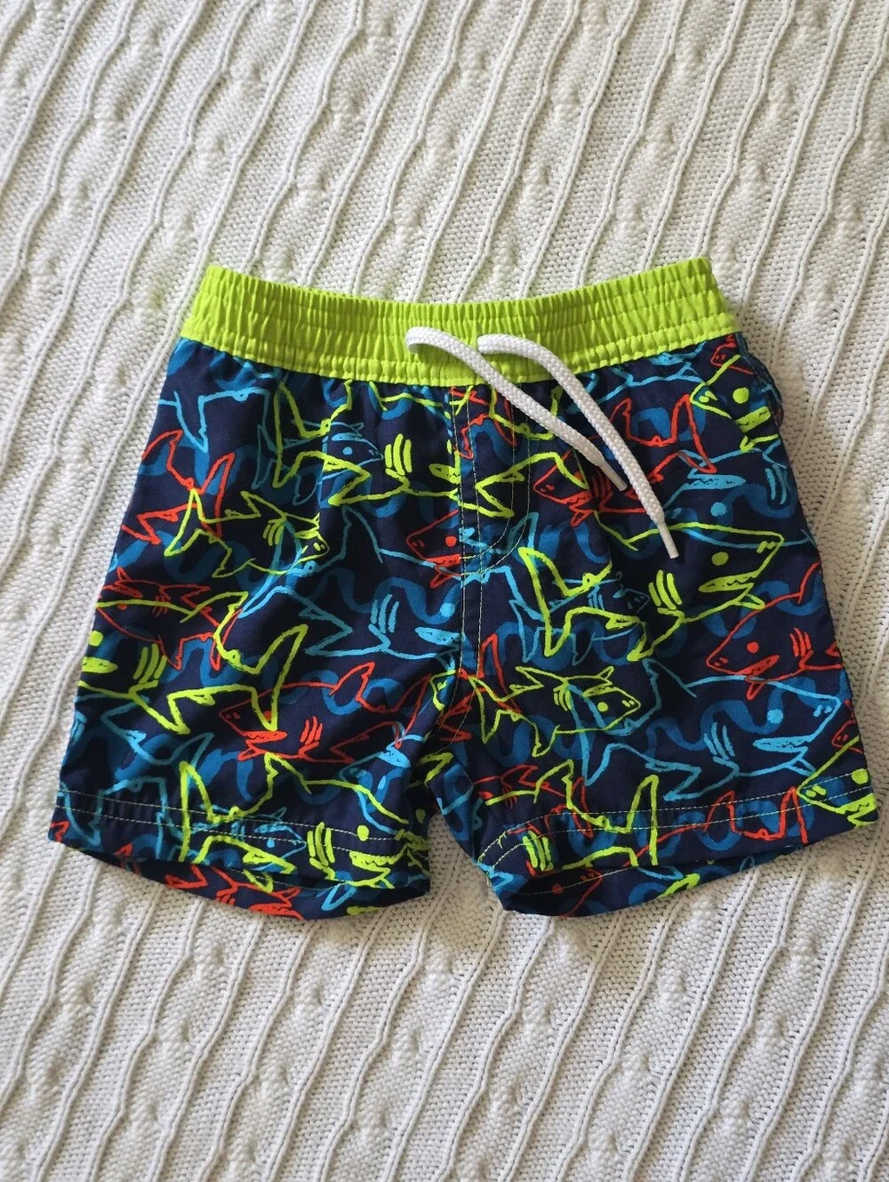 Floatimini Boys Shark Swim Trunks - Size 9M